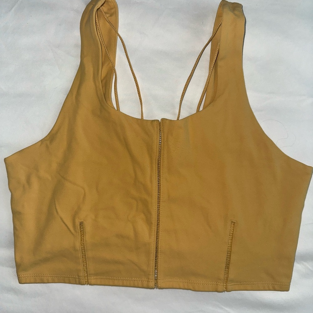 Nike Dri-FIT Mustard Yellow Sports Bra